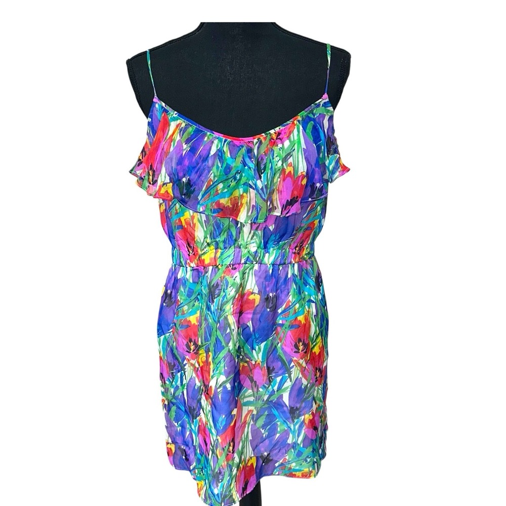 Shosanna Dress Silk Multi Color Floral Lined Sundress‎ Size 2